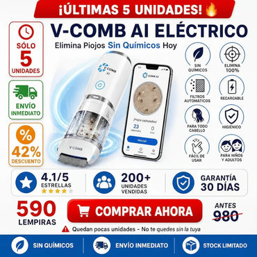PioClean™ Pro – Eliminador Eléctrico de Piojos y Liendres (Recargable)